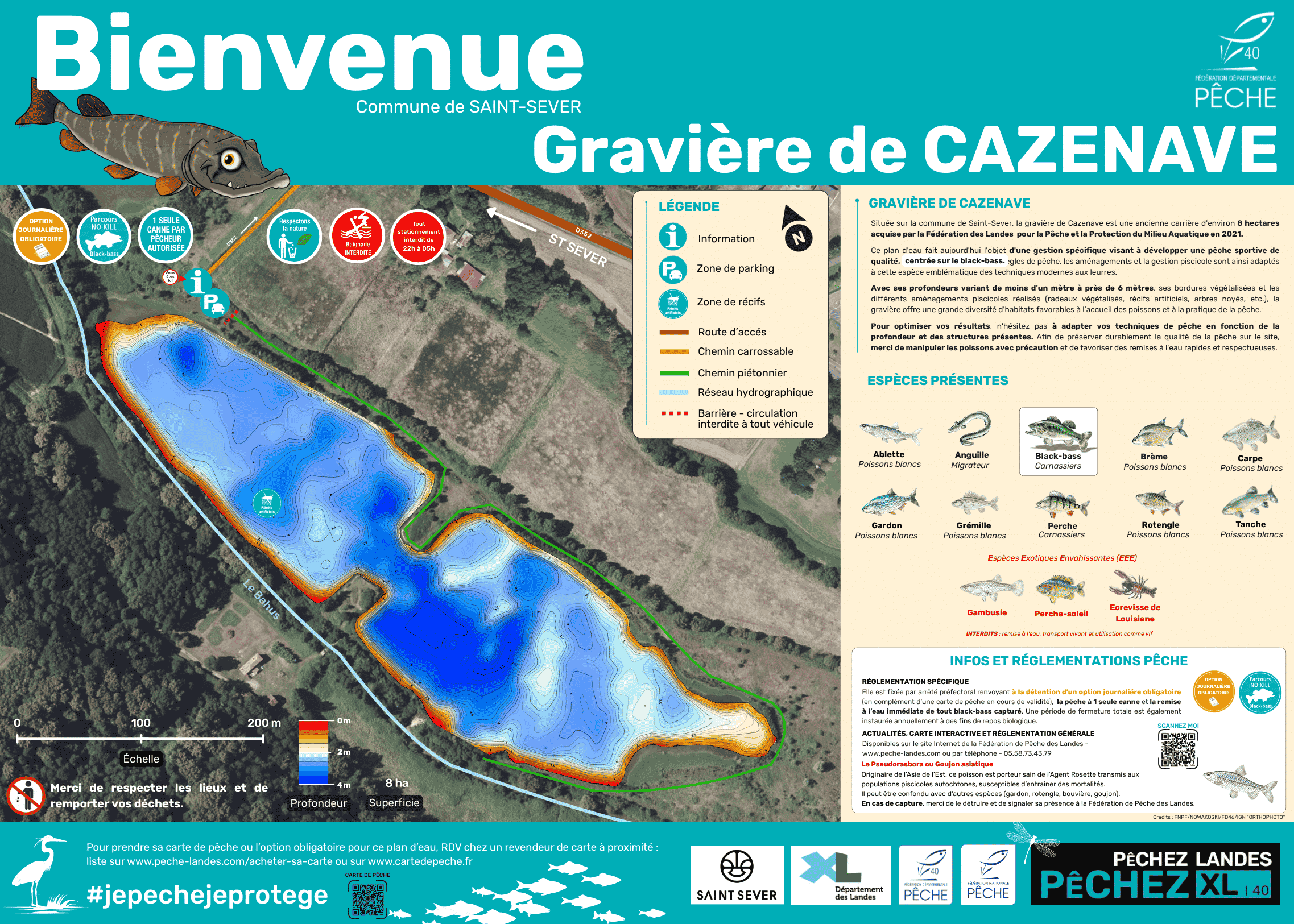 graviere_de_cazenave_fdaappma40 Pêche de la truite aux leurres