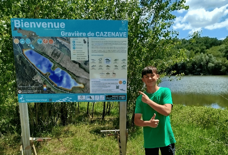 panneau accueil Pêche de la truite aux leurres